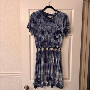 American Eagle Outfitters Blue Tie-Dye Top